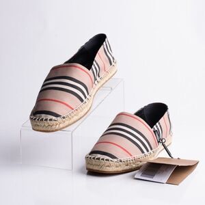 Burberry Womens Alport Icon Stripe Espadrilles Loafers Shoes Sz EU 40 US 10